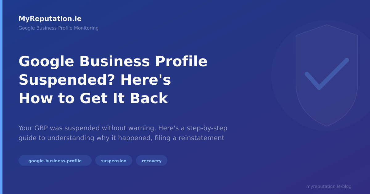 Google Business Profile Suspended? Here's How to Get It Back