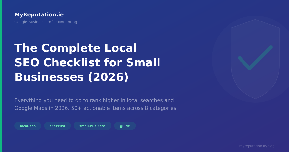 The Complete Local SEO Checklist for Small Businesses (2026)